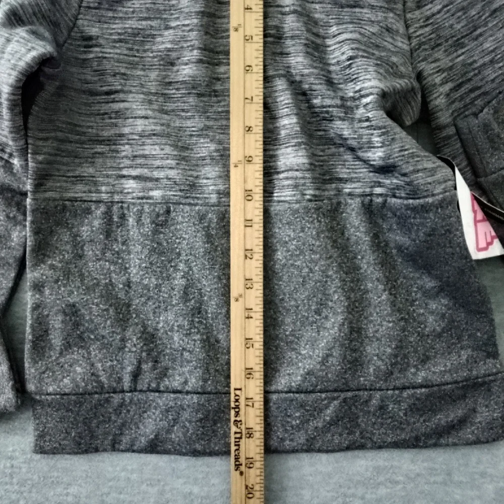 Nike Girls Therma Dri-FIT Training Hoodie Gray Space Dye Pullover Size M NEW